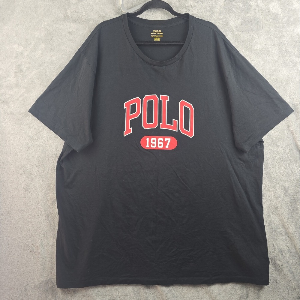 POLO RALPH LAUREN T-Shirt Men's 3XLT Black Polo Logo Graphic